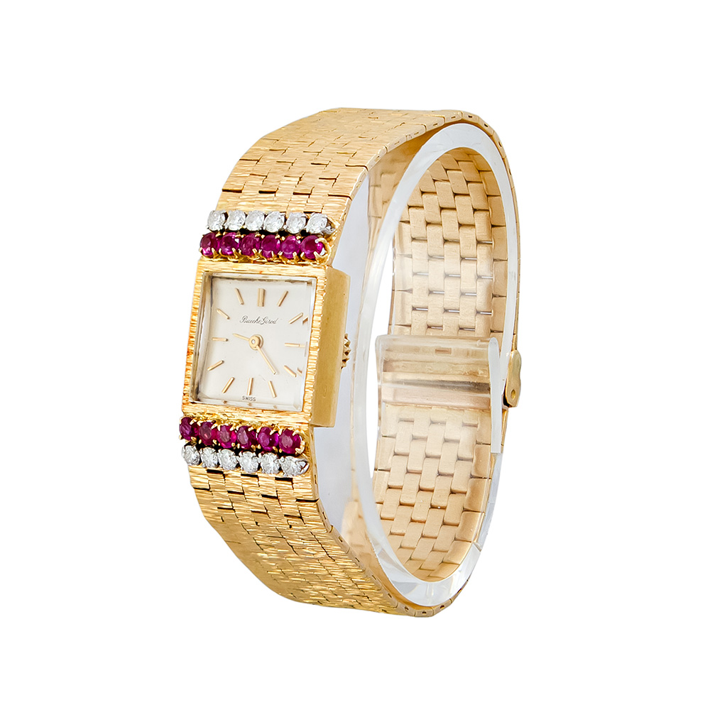 Bueche Girod Diamond & Ruby Bracelet Wristwatch