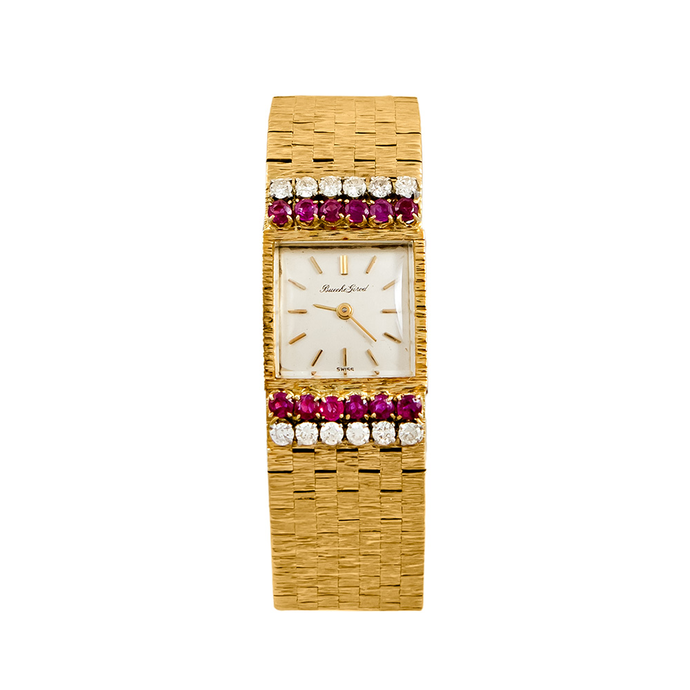 Bueche Girod Diamond & Ruby Bracelet Wristwatch